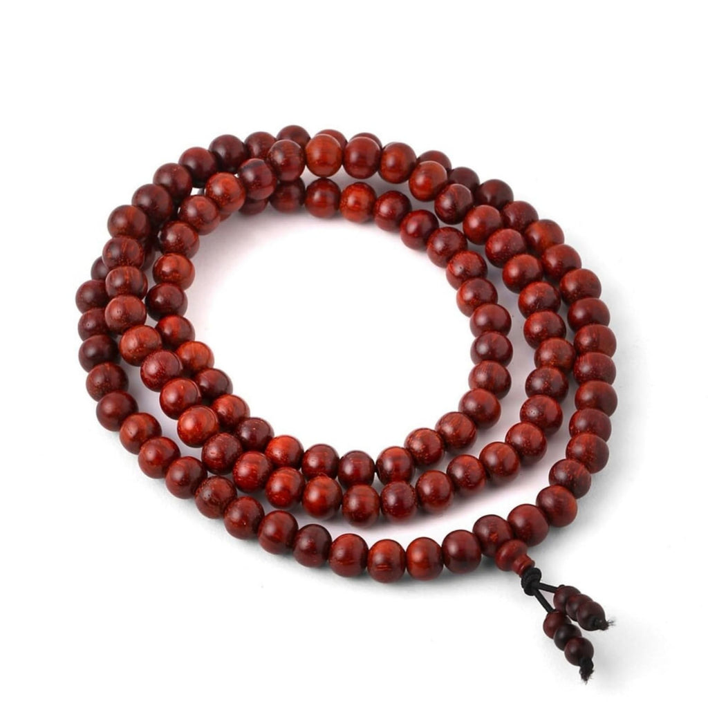 RDK Premium Red Sandalwood Mala (108 Beads) with Guru Bead