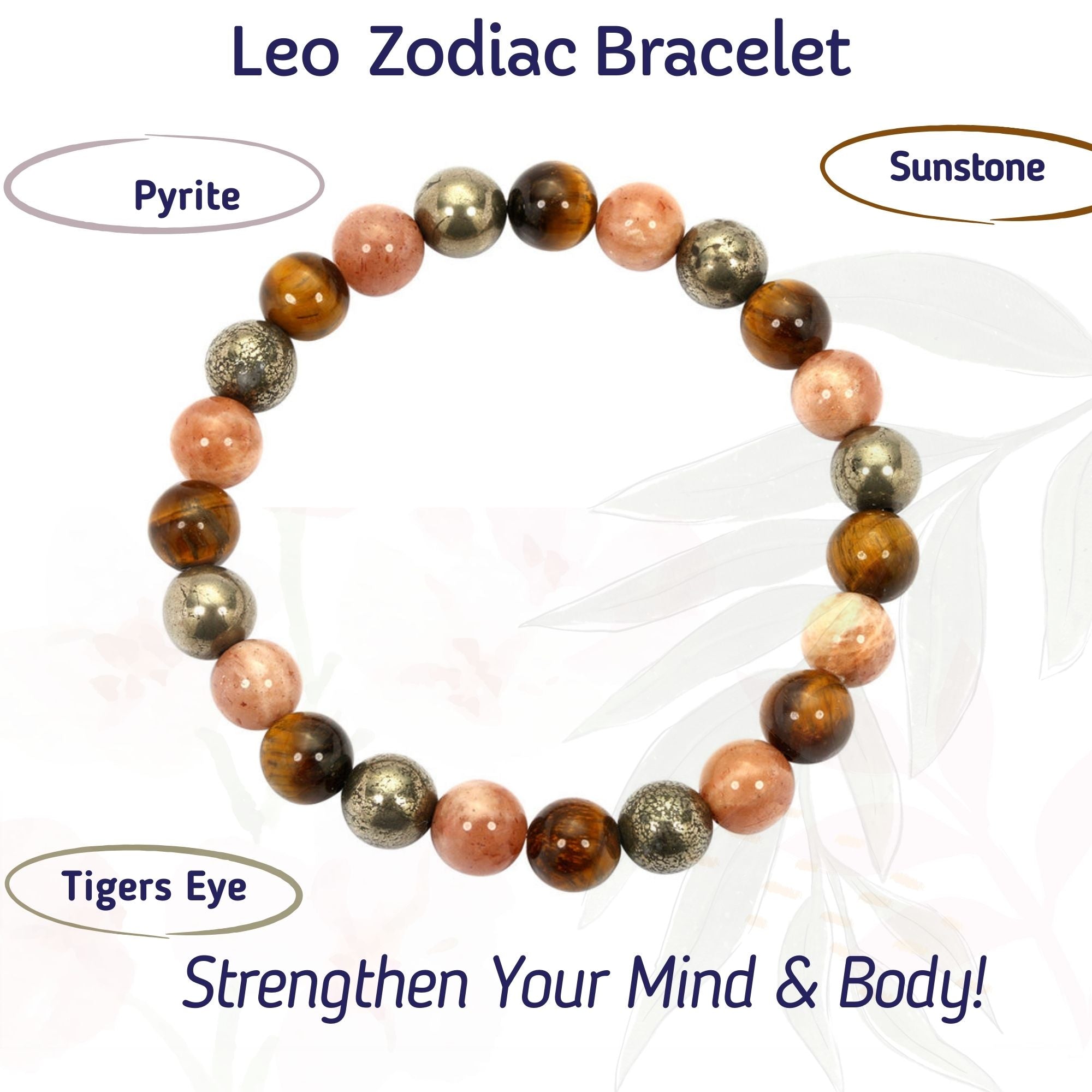 RDK Natural Zodiac Gemstone Bracelet – 12 Rashi Healing Bracelet for Luck, Protection & Energy Balance