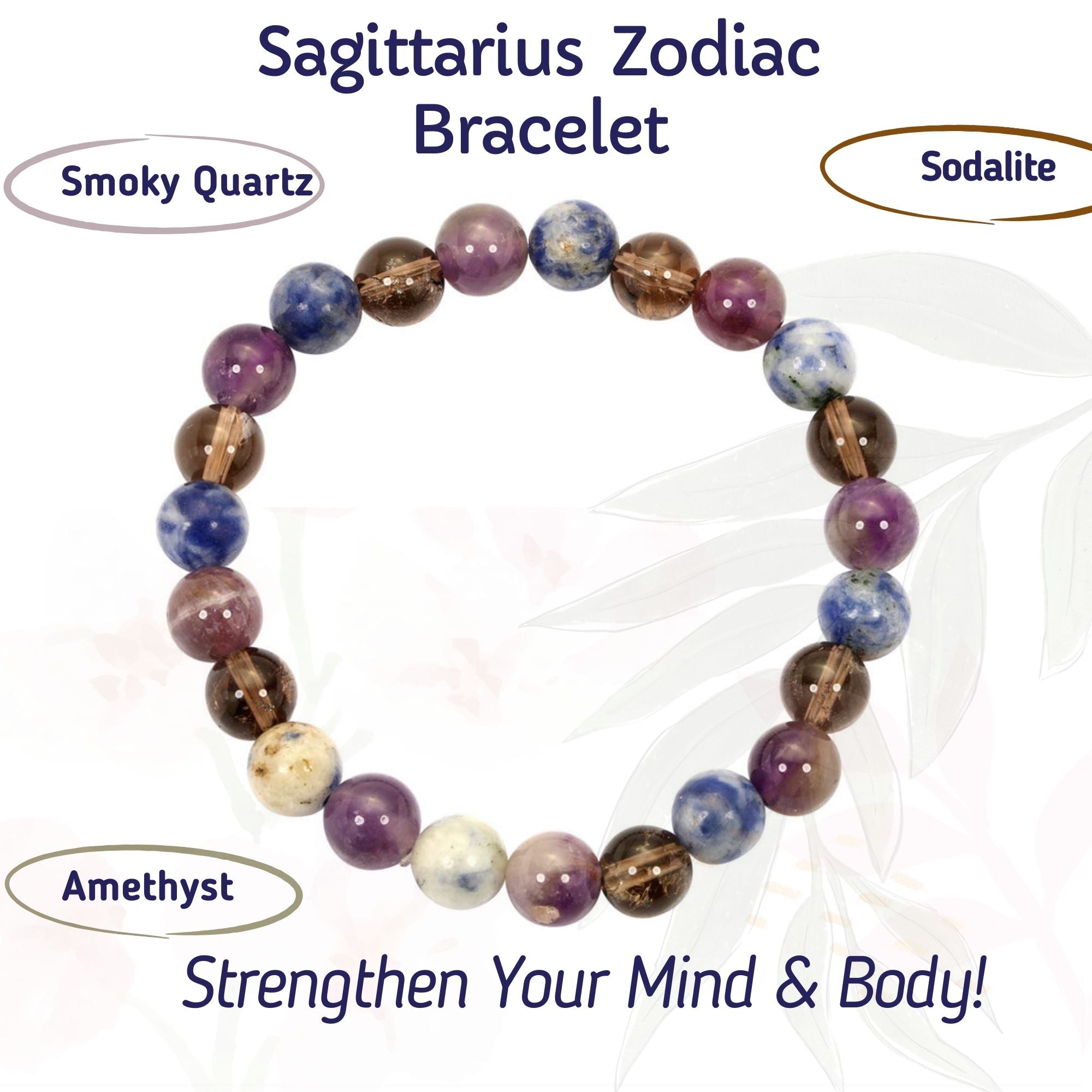 RDK Natural Zodiac Gemstone Bracelet – 12 Rashi Healing Bracelet for Luck, Protection & Energy Balance