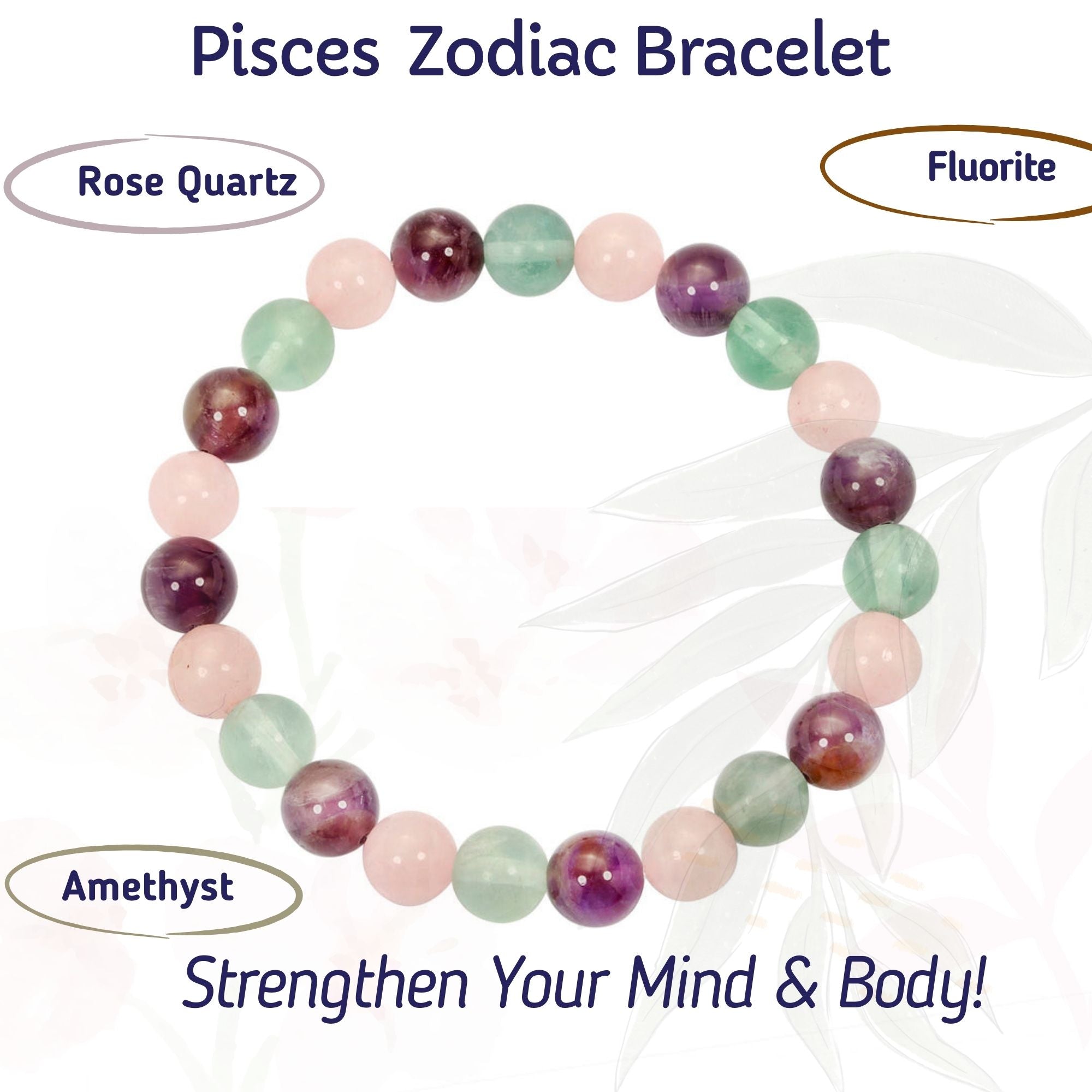 RDK Natural Zodiac Gemstone Bracelet – 12 Rashi Healing Bracelet for Luck, Protection & Energy Balance