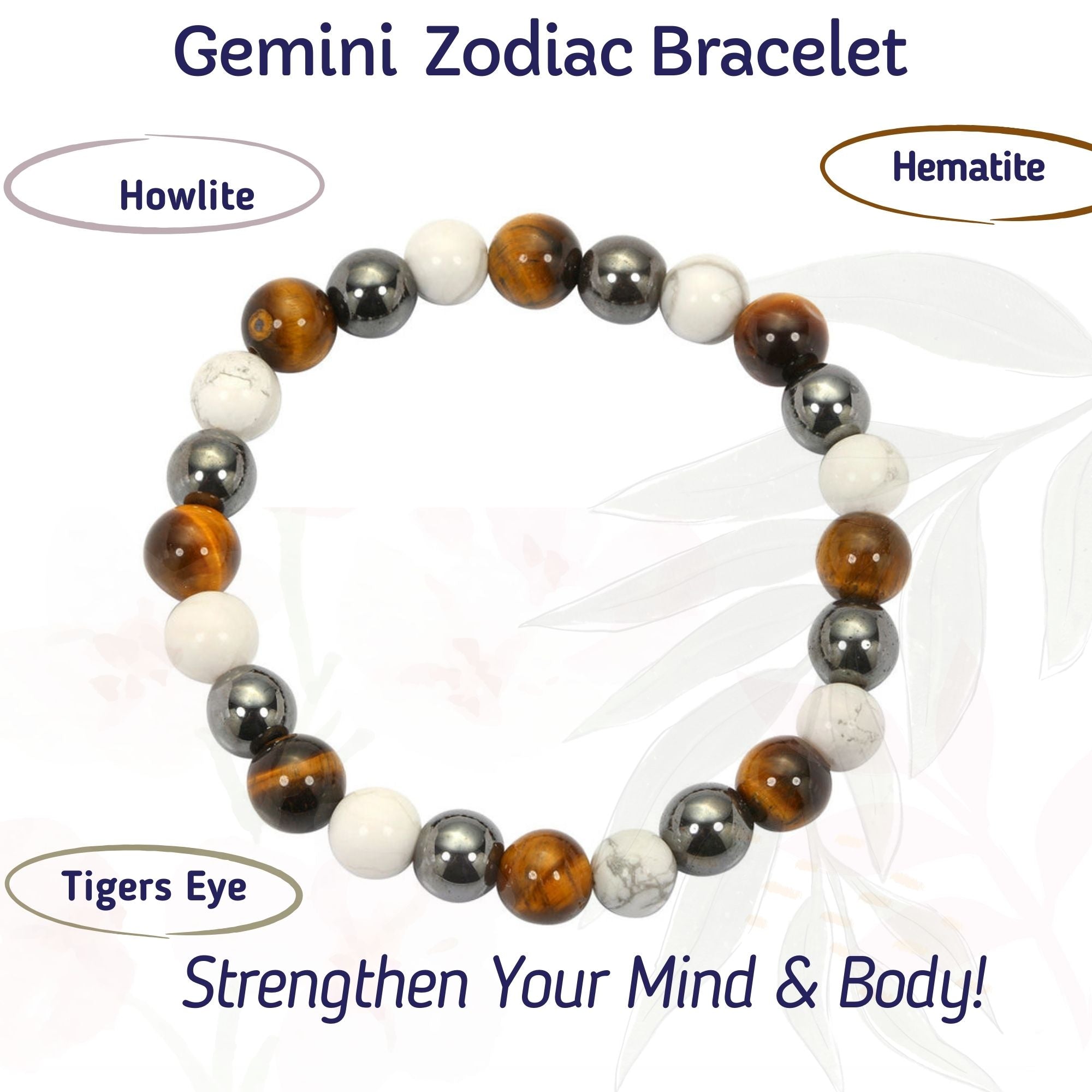 RDK Natural Zodiac Gemstone Bracelet – 12 Rashi Healing Bracelet for Luck, Protection & Energy Balance