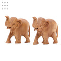 RDK Natural Sandalwood 3 Inch Elephant Pair