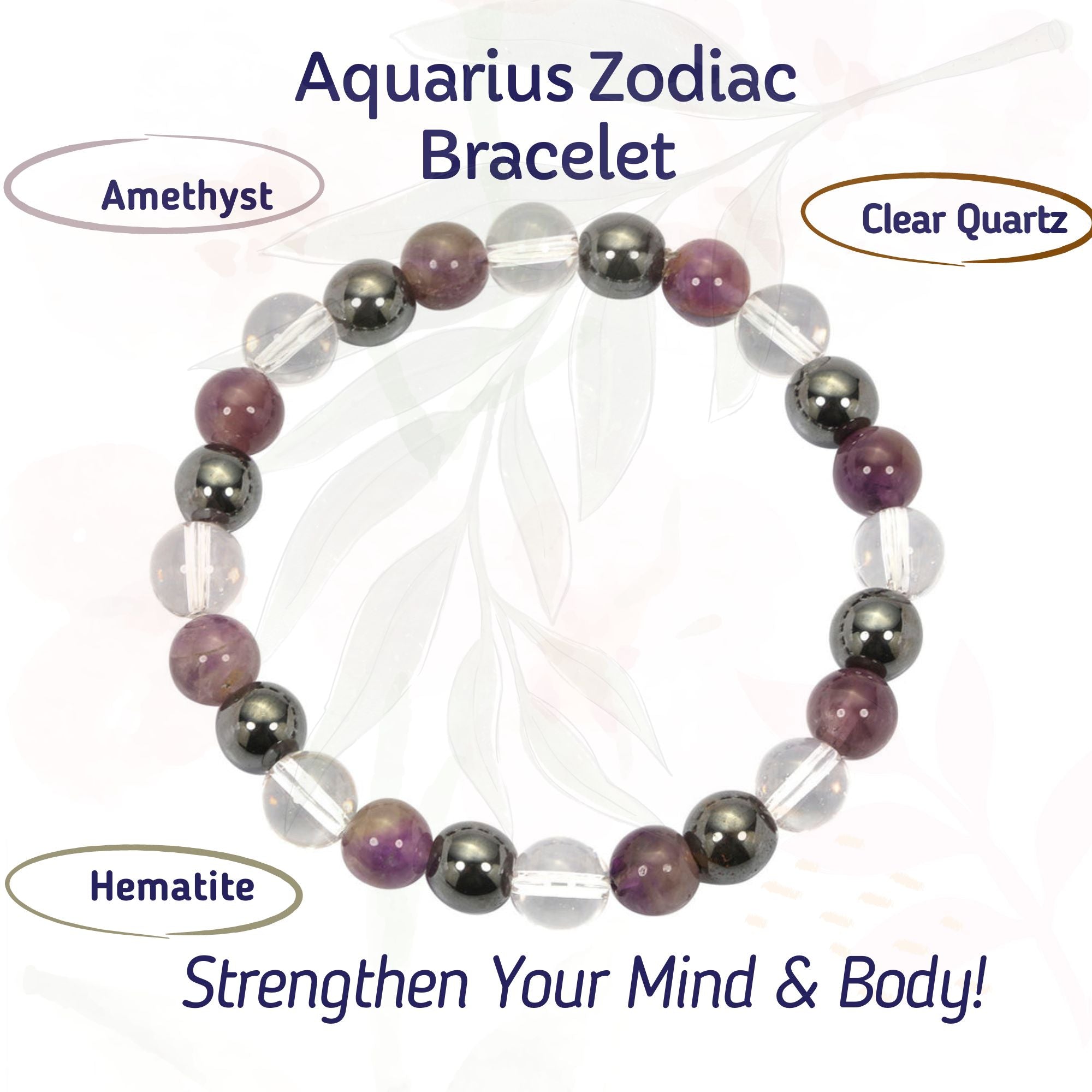 RDK Natural Zodiac Gemstone Bracelet – 12 Rashi Healing Bracelet for Luck, Protection & Energy Balance