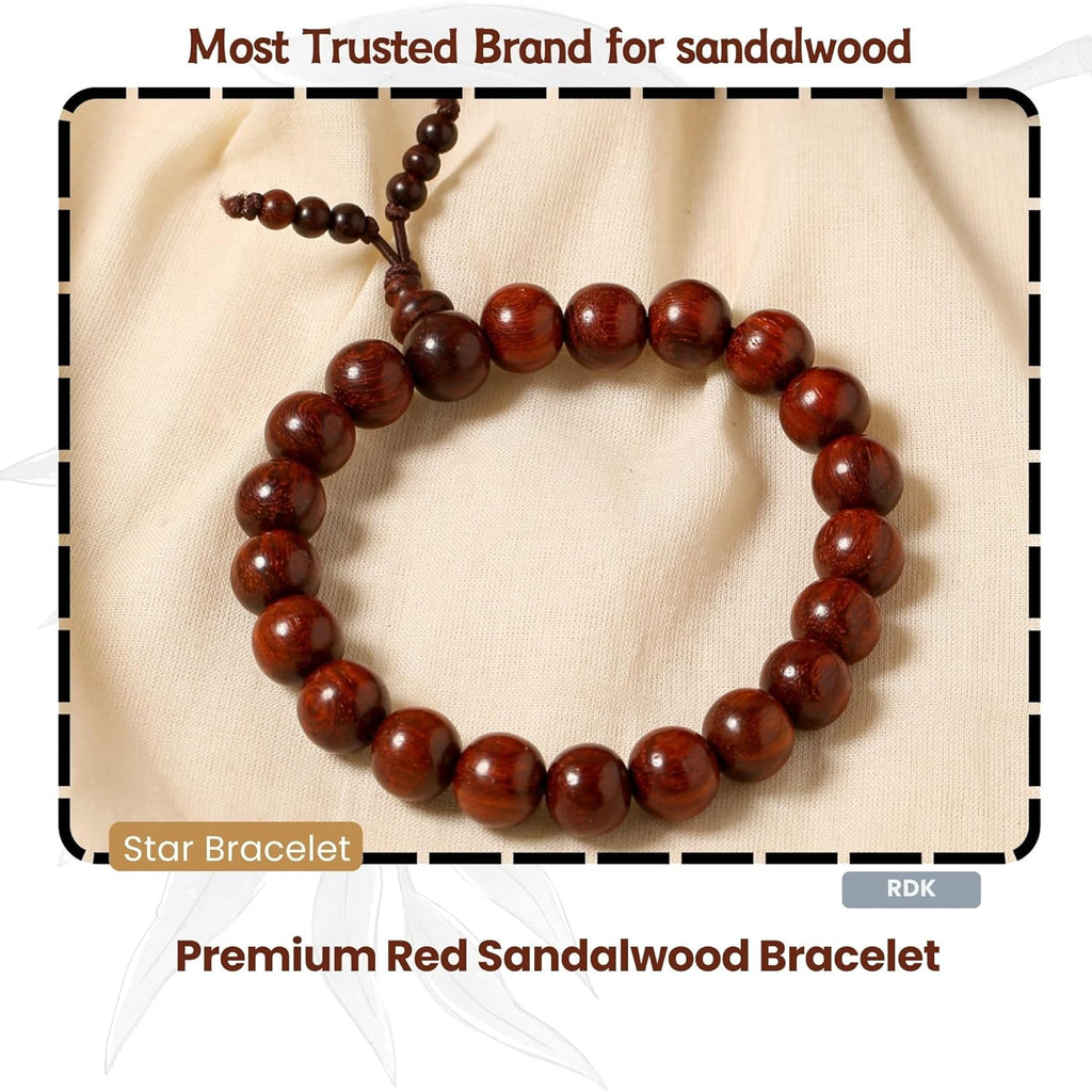 RDK Premium Red Sandalwood (Rakta Chandan) Bracelet for Men & Women