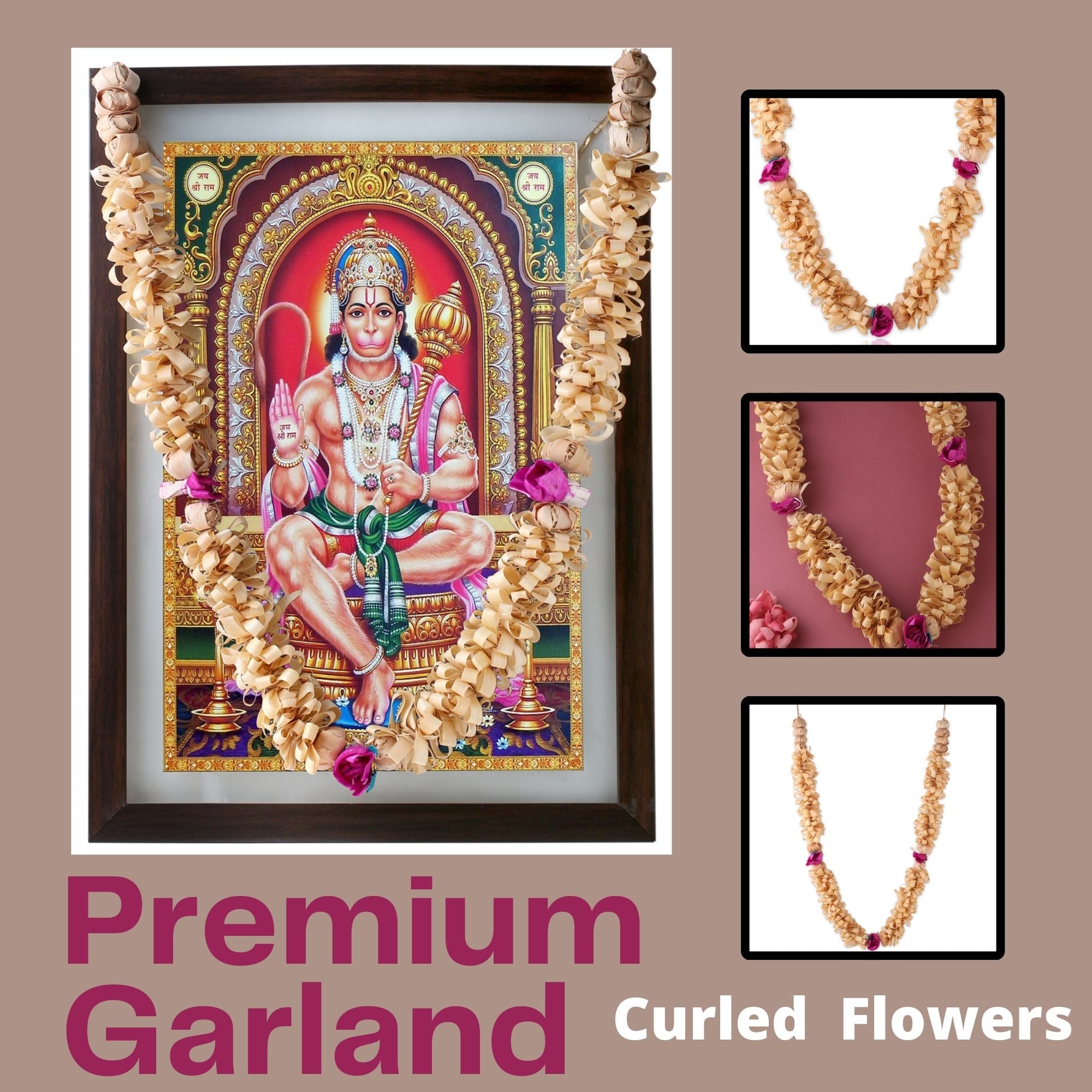 RDK Sandalwood Wooden Photo Frame Haar Mala