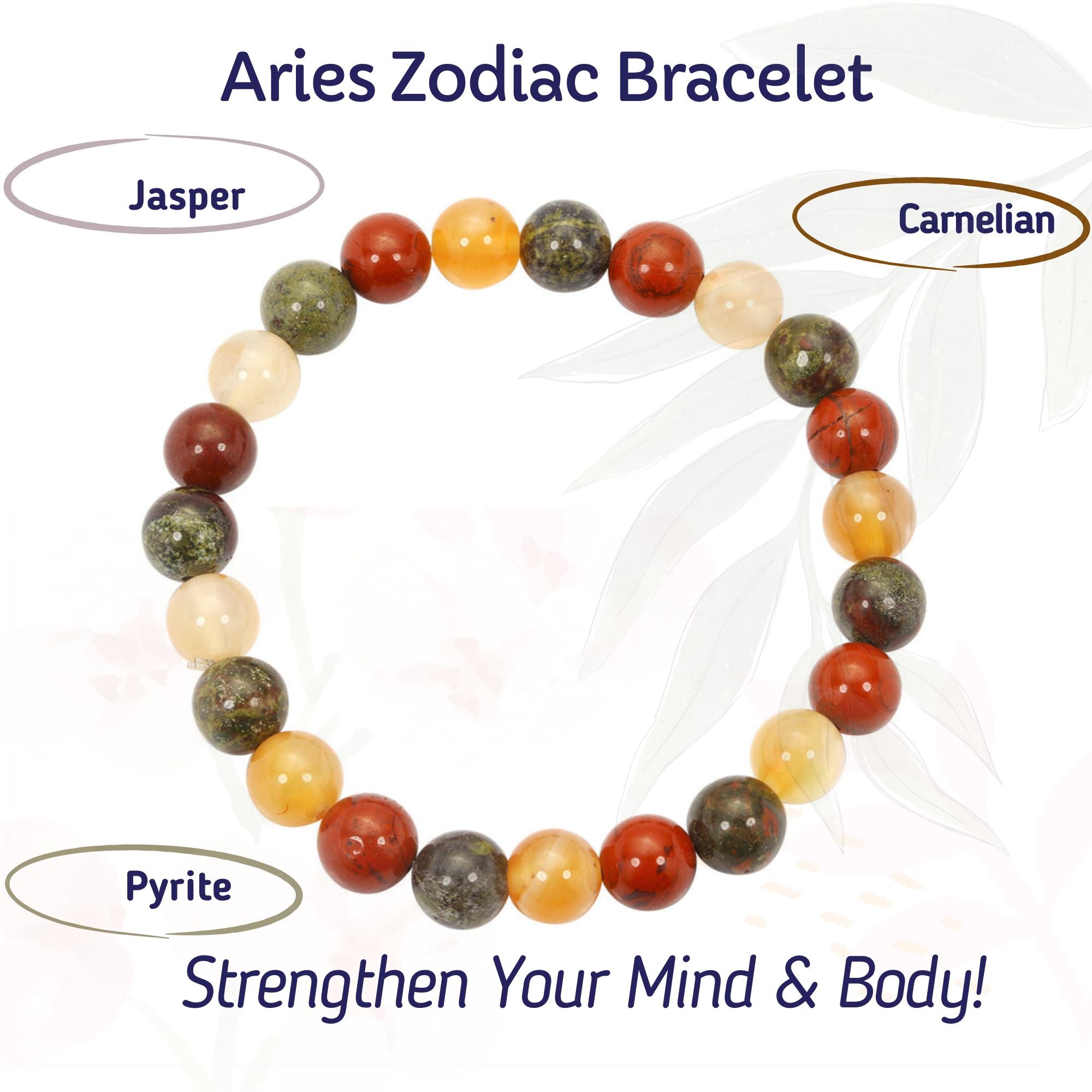RDK Natural Zodiac Gemstone Bracelet – 12 Rashi Healing Bracelet for Luck, Protection & Energy Balance